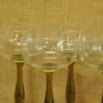 stunning set of six vintage french wine glasses