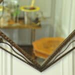 striking vintage wrought iron wall mirror