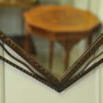 striking vintage wrought iron wall mirror