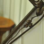 striking vintage wrought iron wall mirror