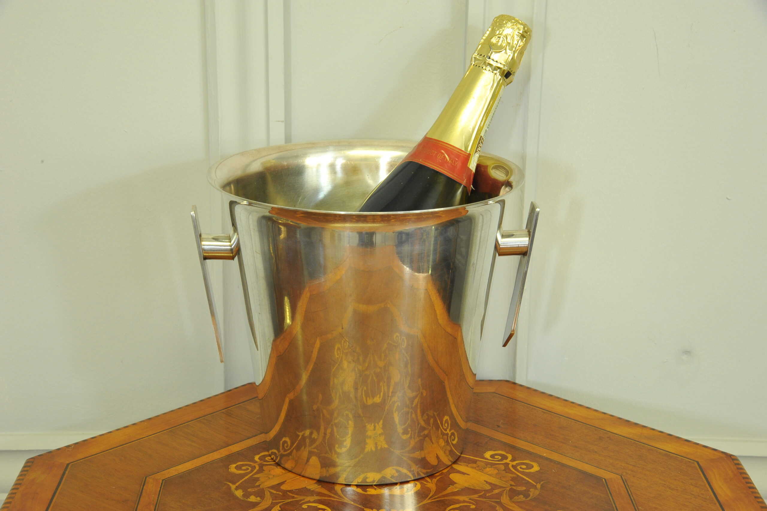 vintage silver plate champagne ice bucket by st medard france