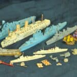 unusual collection of vintage miniature lead ships