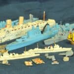 unusual collection of vintage miniature lead ships