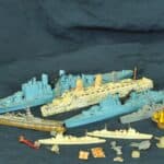 unusual collection of vintage miniature lead ships