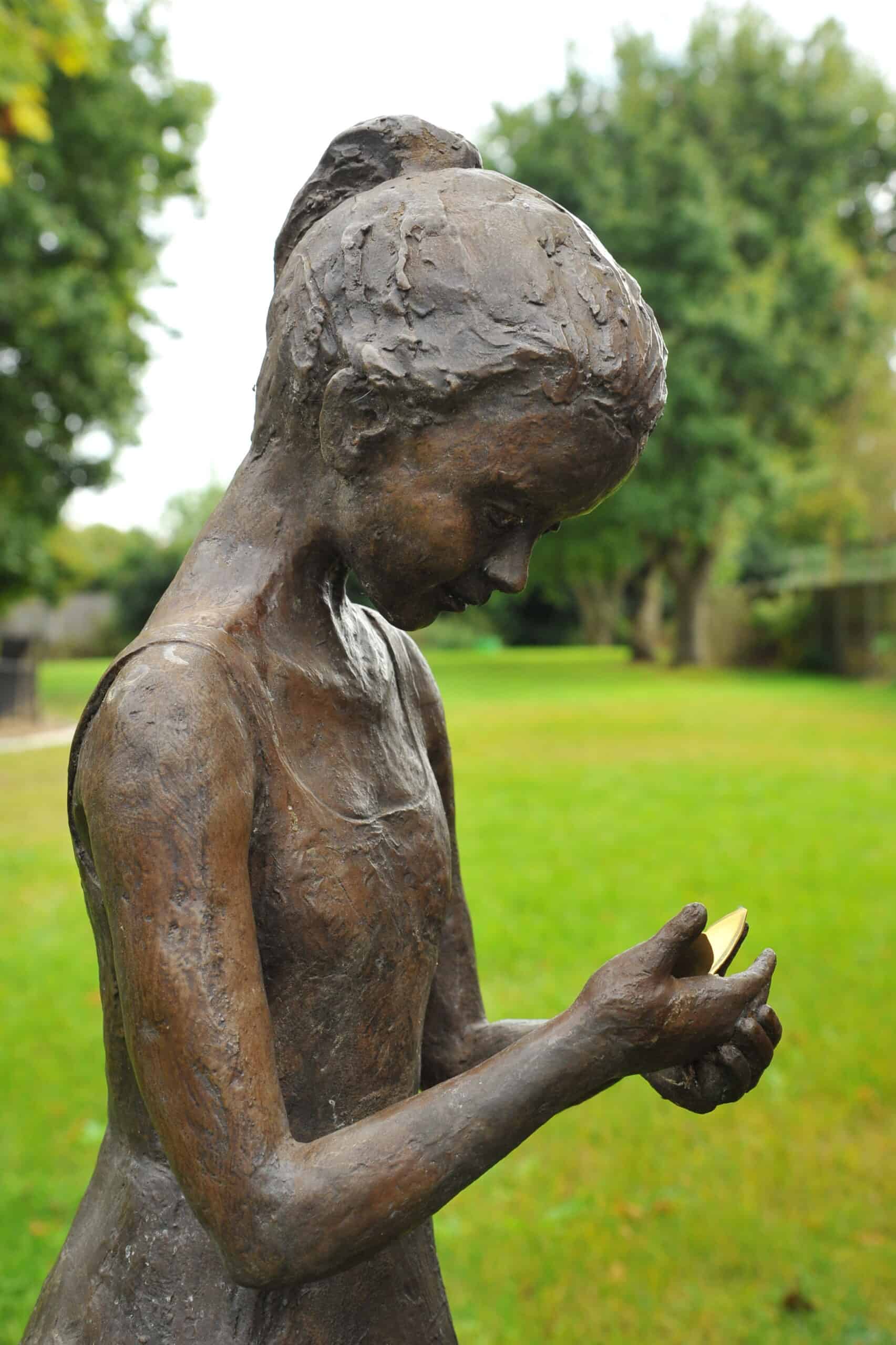 a stunning statue of a young girl