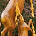 a huge stunning vintage hardwood stag statue