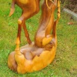 a huge stunning vintage hardwood stag statue