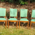 set of four vintage french dining chairs