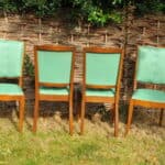 set of four vintage french dining chairs