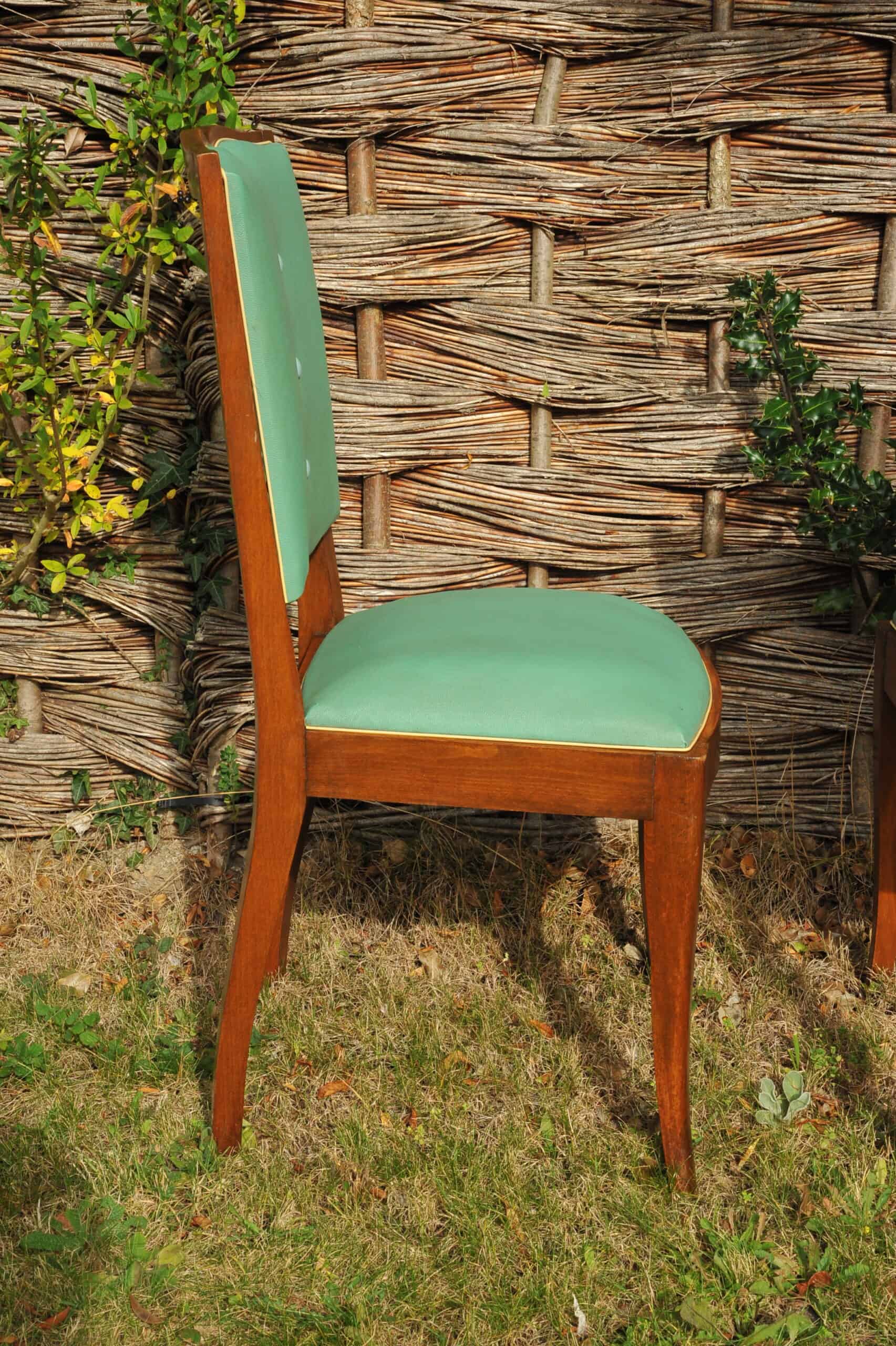 set of four vintage french dining chairs