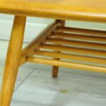 a vintage ercol 398 long coffee table with under shelf