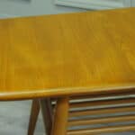 a vintage ercol 398 long coffee table with under shelf