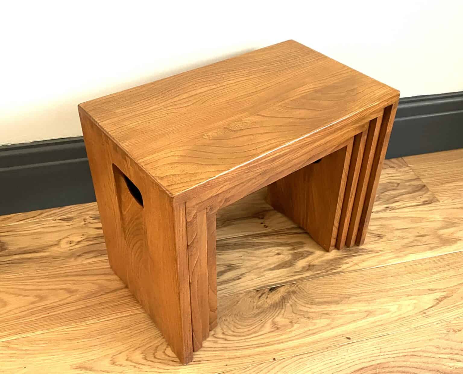 Vintage Ercol 495 Square Nesting Tables Village Vintage