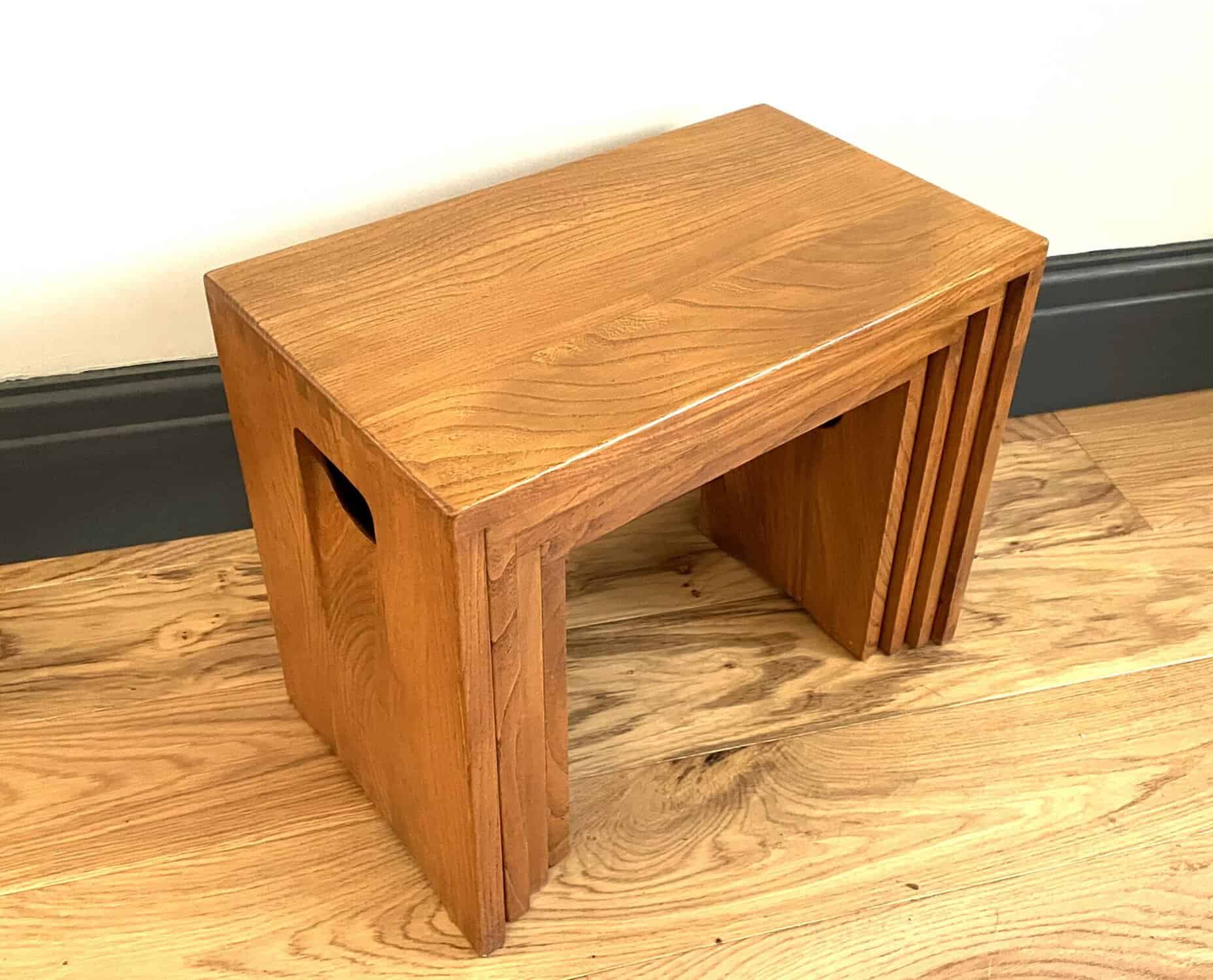 Vintage Ercol 495 Square Nesting Tables Village Vintage