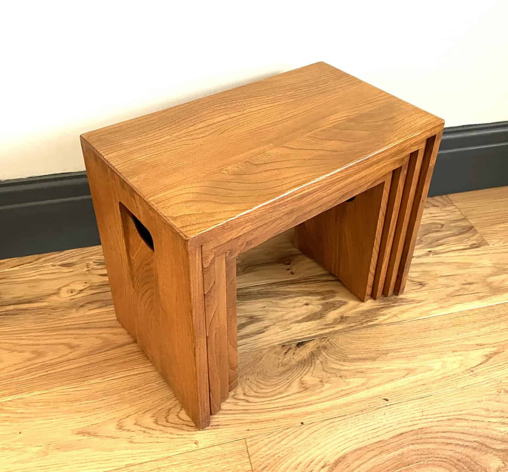 vintage ercol 495 square nesting tables