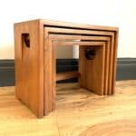 vintage ercol 495 square nesting tables