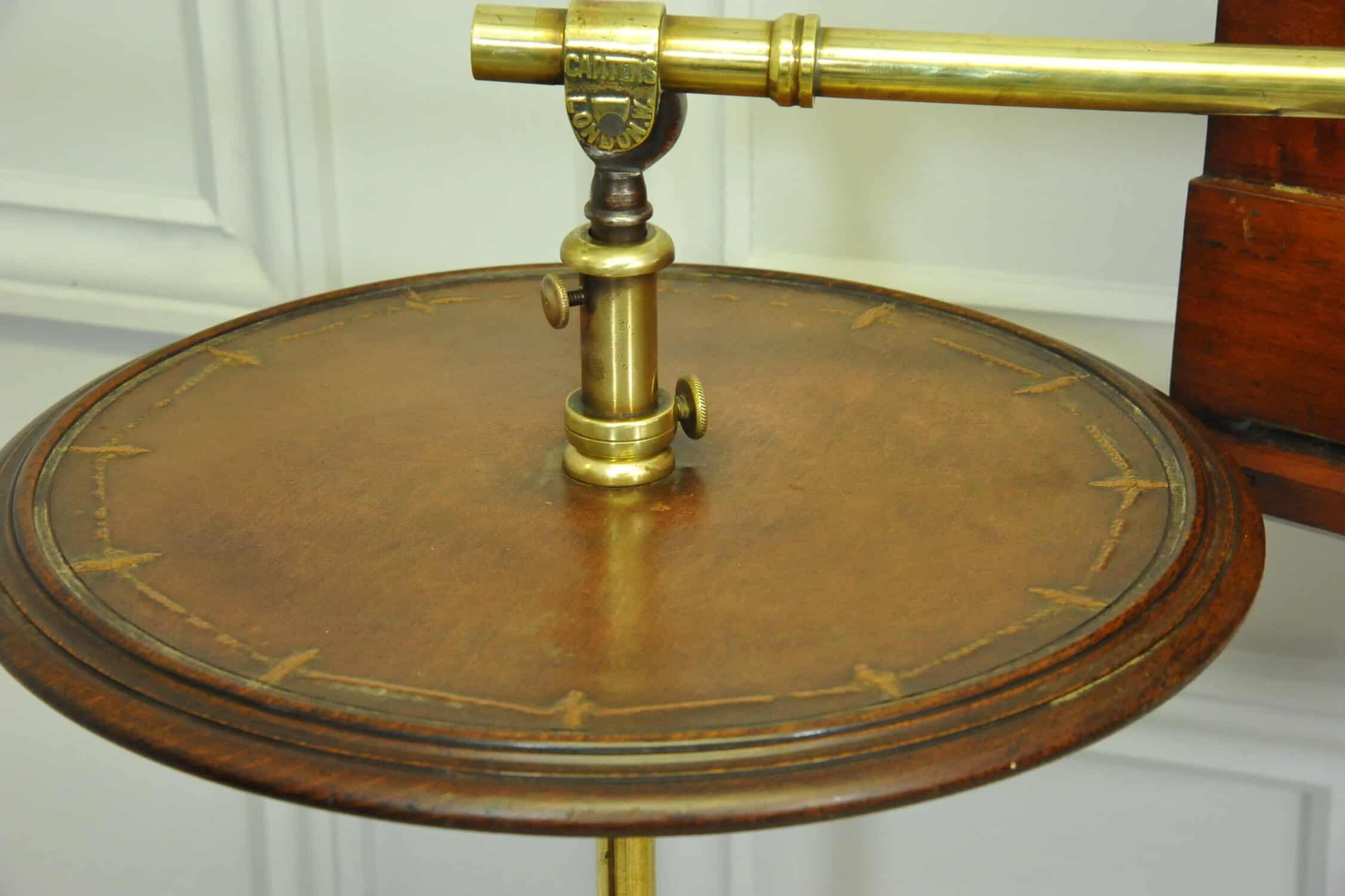antique carters of london literary machine reading music brass and mahogany stand table