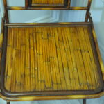 a vintage french faux bamboo folding conservatory chair