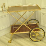 stunning vintage french two tier drinks cart