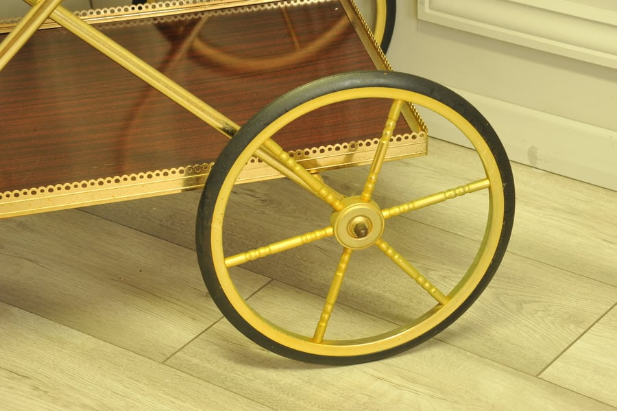 stunning vintage french two tier drinks cart