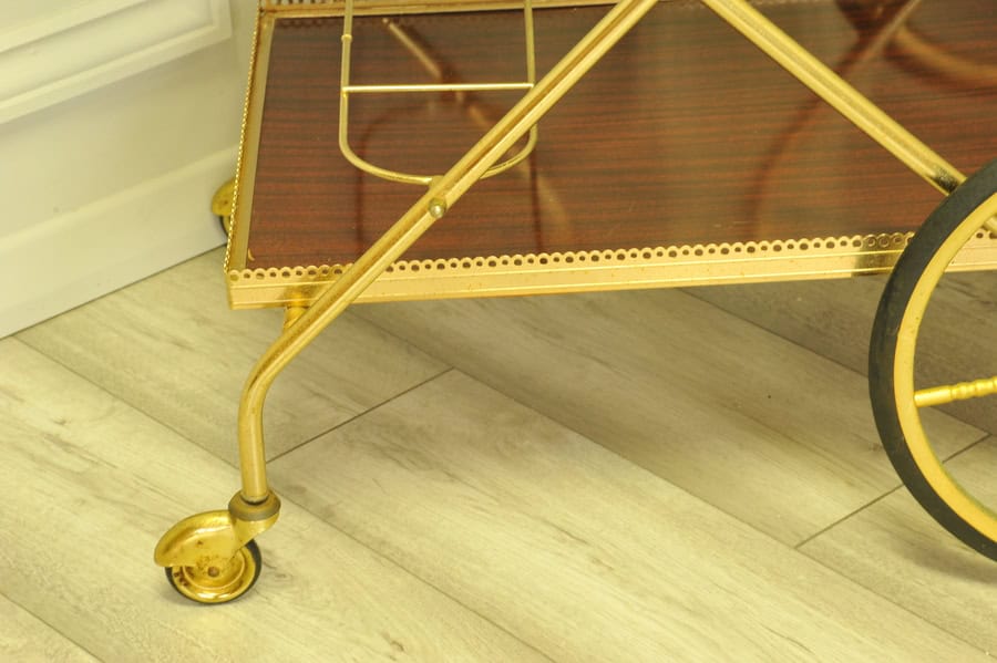 stunning vintage french two tier drinks cart