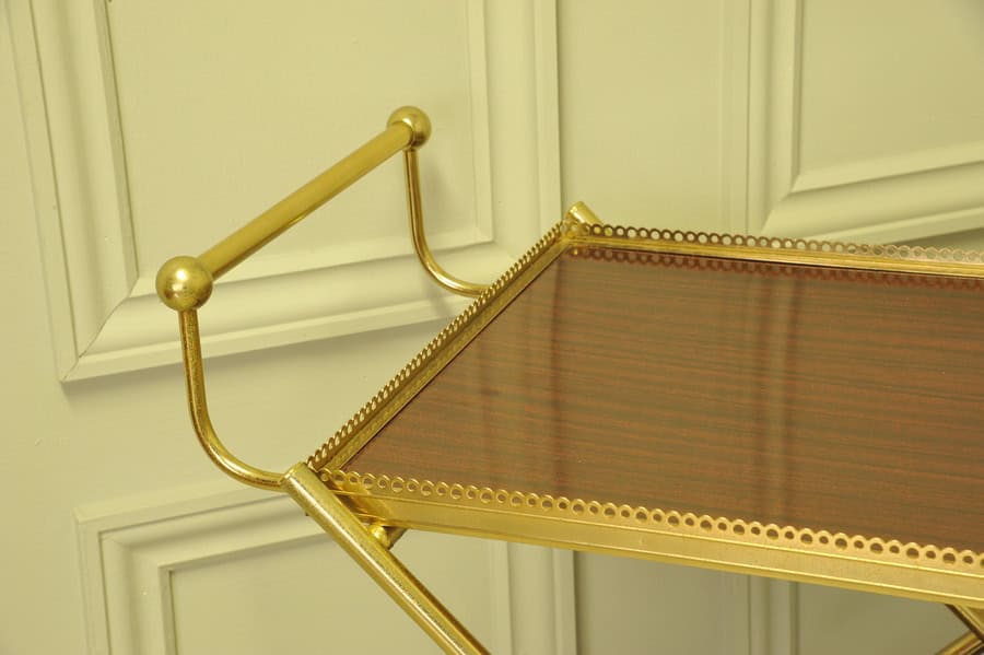stunning vintage french two tier drinks cart