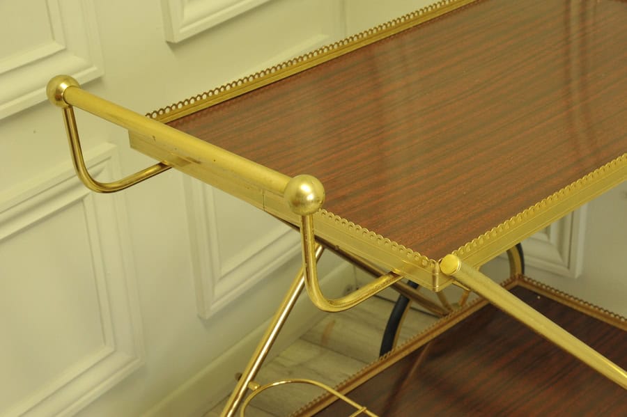 stunning vintage french two tier drinks cart