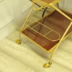 stunning vintage french two tier drinks cart