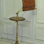 antique carters of london literary machine reading music brass and mahogany stand table