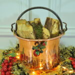 a lovely heavy antique french copper cauldron