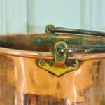 a lovely heavy antique french copper cauldron