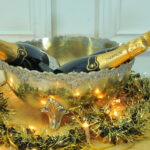a stunning vintage silver plate wine cooler bowl