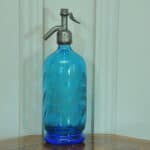 vintage blue glass french soda syphon