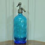 vintage blue glass french soda syphon