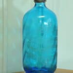 vintage blue glass french soda syphon