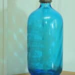 vintage blue glass french soda syphon