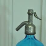 vintage blue glass french soda syphon