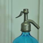 vintage blue glass french soda syphon