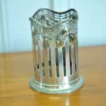 a rare antique vintage silver plate soda syphon wine bottle base holder