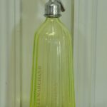 vintage french yellow uranium glass soda syphon