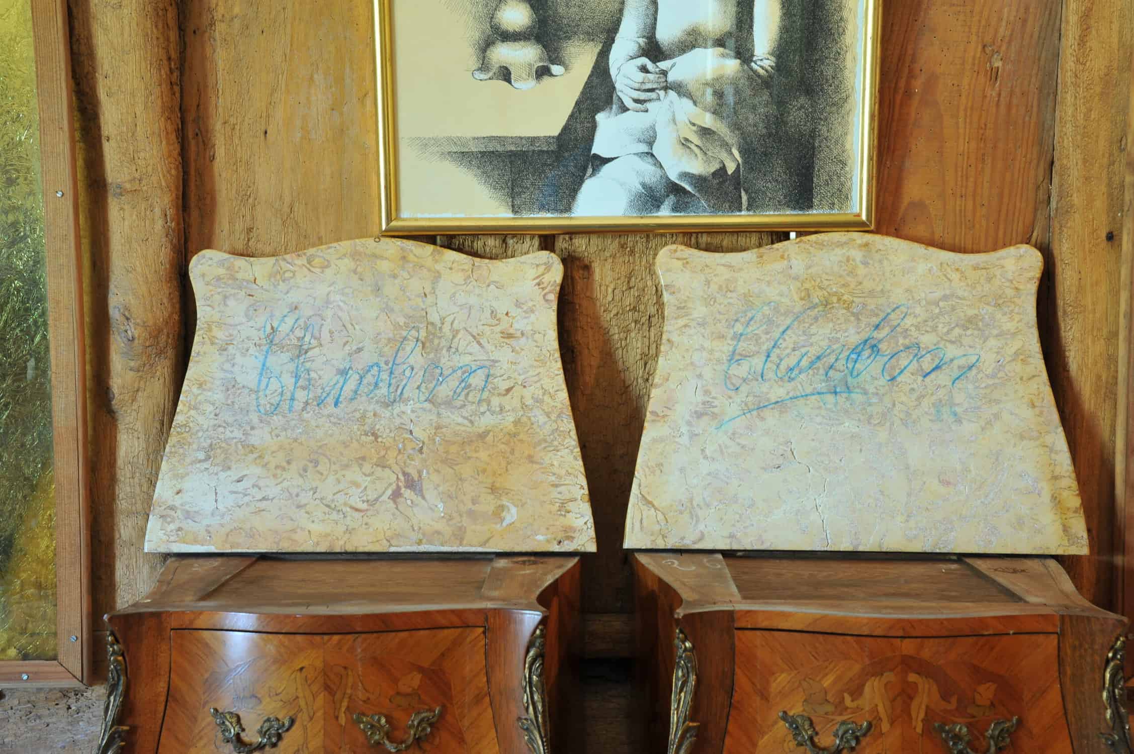 beautiful pair of vintage mid c louis xv style marble top side cabinets