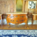 stunning vintage french louis xv style marble top chest of drawers