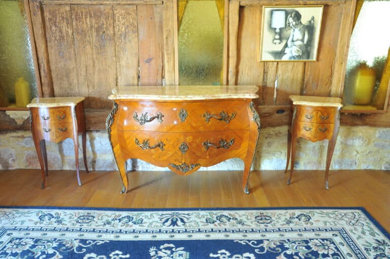 stunning vintage french louis xv style marble top chest of drawers