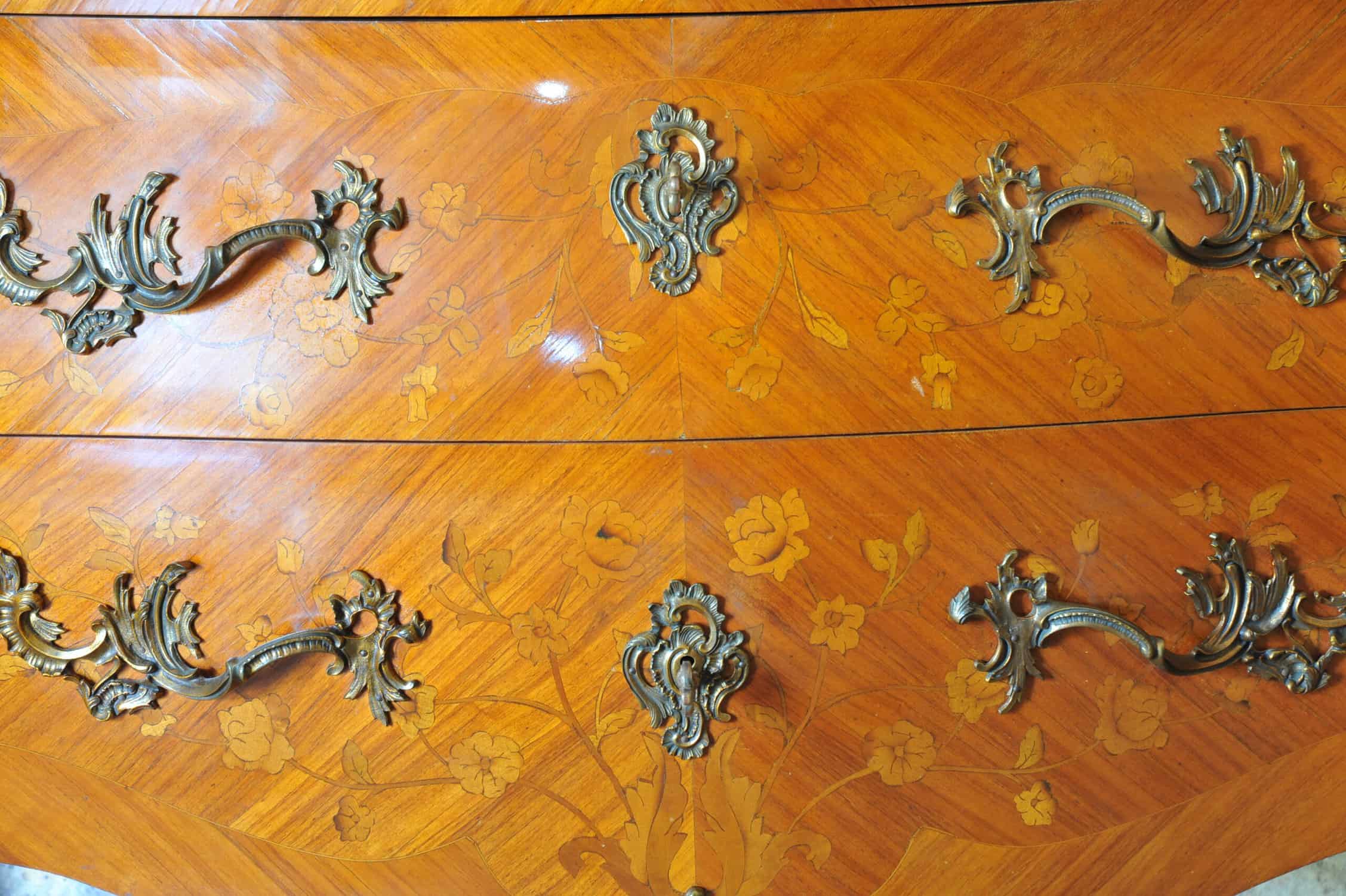 stunning vintage french louis xv style marble top chest of drawers