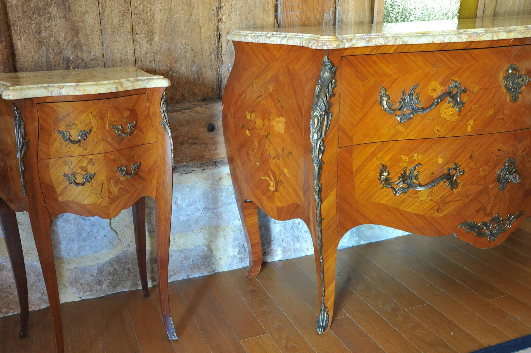 stunning vintage french louis xv style marble top chest of drawers