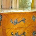 stunning vintage french louis xv style marble top chest of drawers