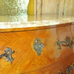 stunning vintage french louis xv style marble top chest of drawers