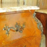 stunning vintage french louis xv style marble top chest of drawers