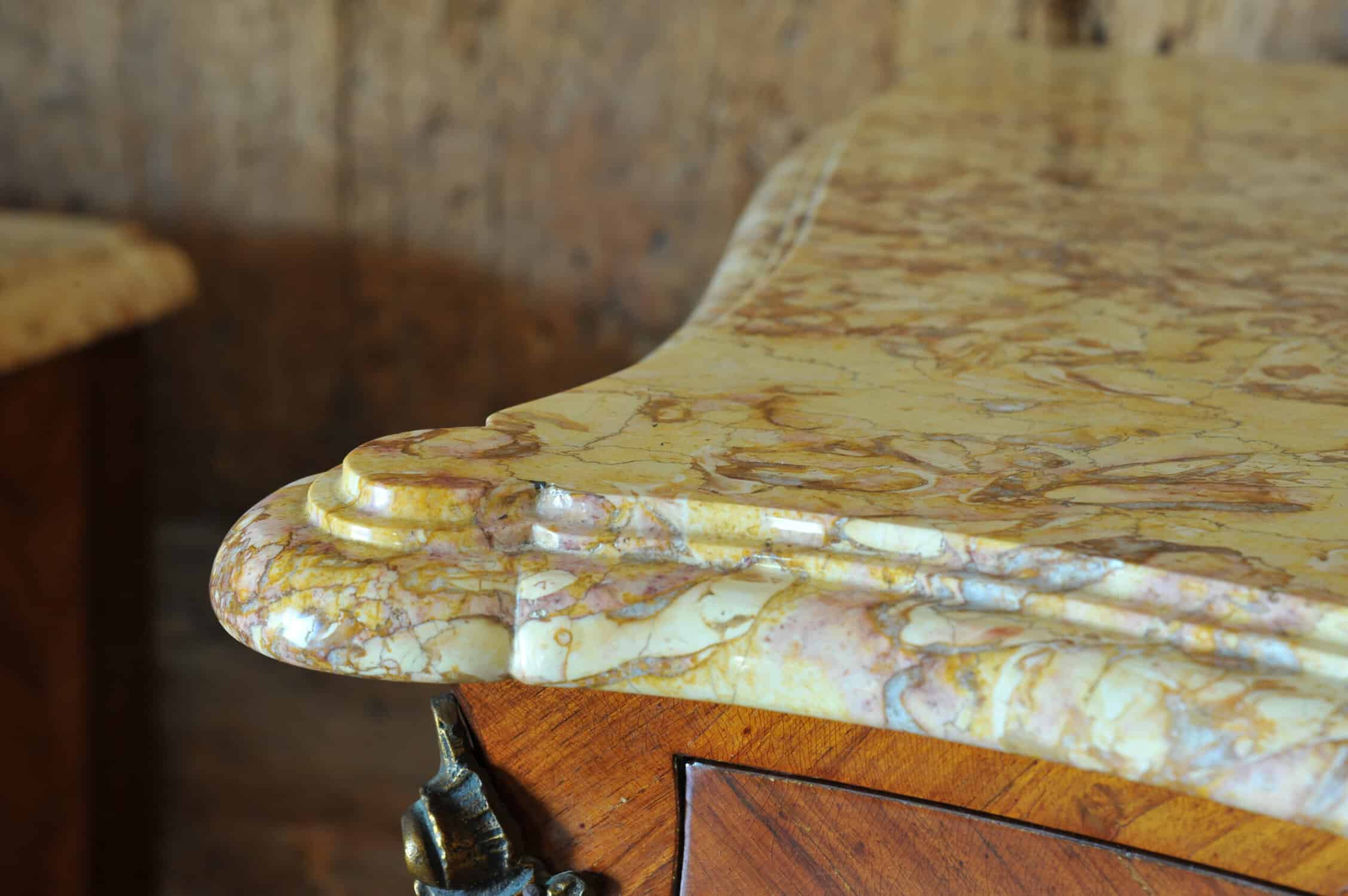 stunning vintage french louis xv style marble top chest of drawers