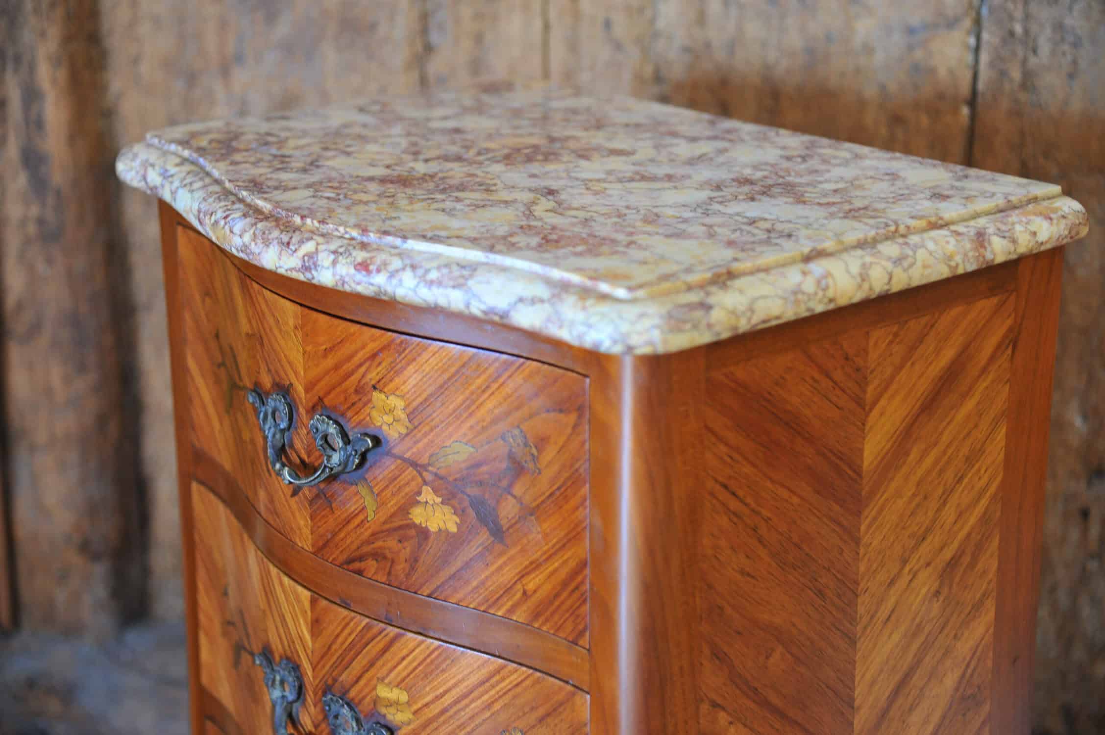 stunning vintage french louis xv style marble top tall chest